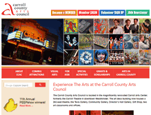 Tablet Screenshot of carrollartscenter.com